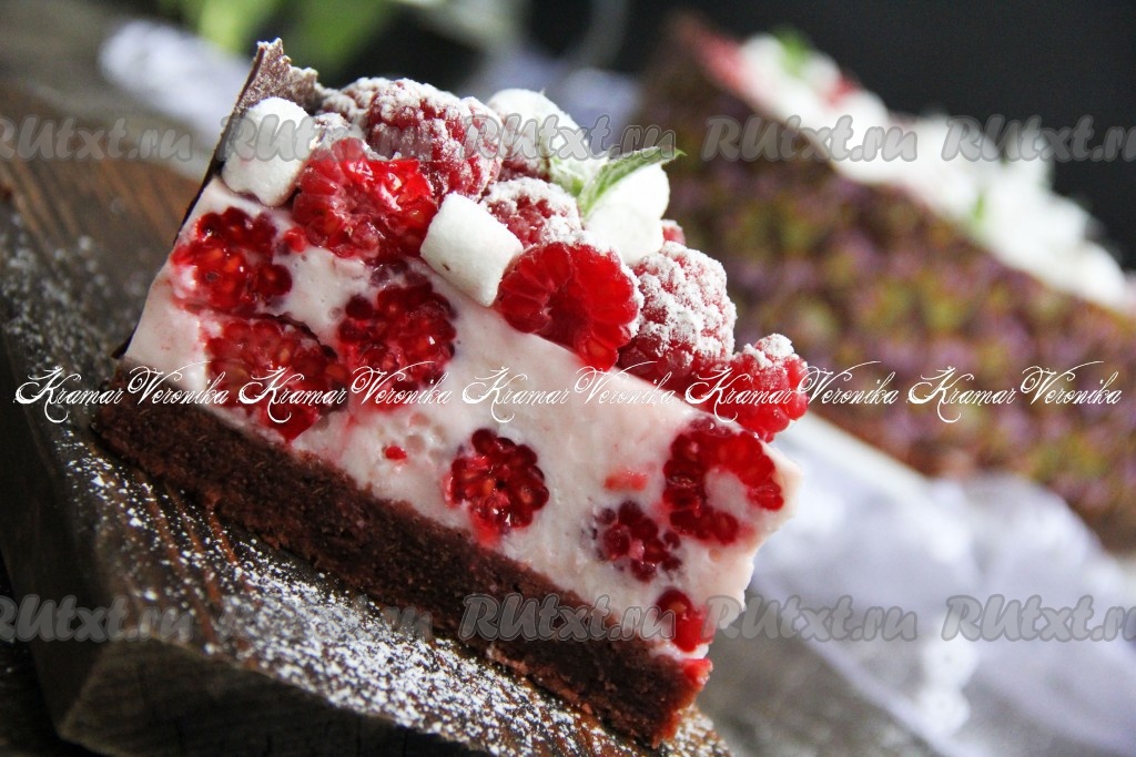 Фото 35 — Шоколадный торт с малиной