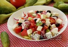 Photo of Греческий салат с оливками